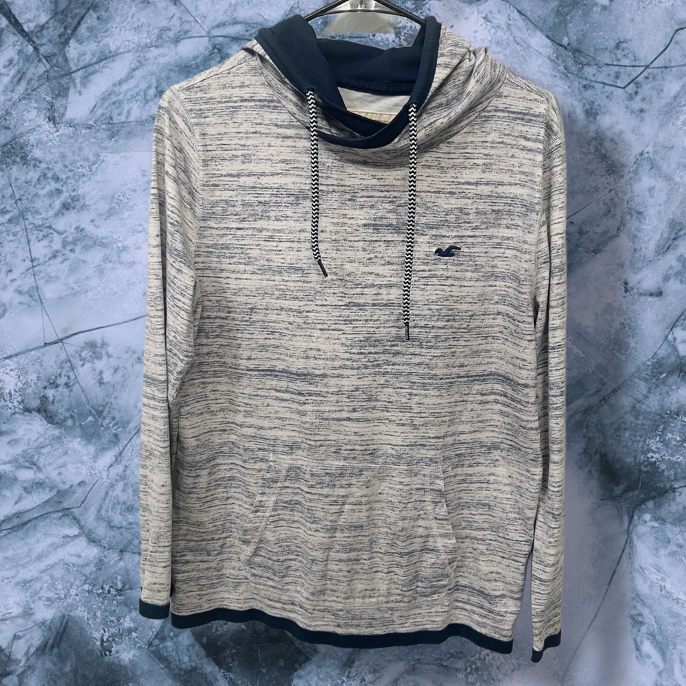 Hollister Lightweight Cowl Neck Hoodie Pullover | Beige | Small